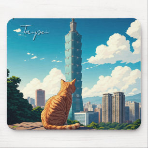 Katt på Taipei 101 Taiwan Musmatta