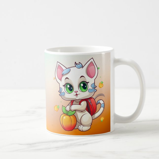 Katt på väg till skolan-85241 kaffemugg (Höger)