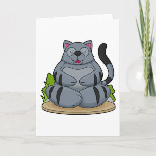 Katt på Yoga Fitness Kort