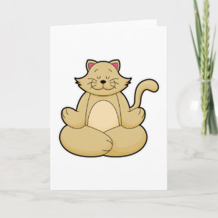 Katt på yogasträckningsövning i korsben kort
