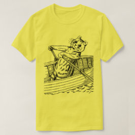 Katt paddlar båten, Louis Wain T Shirt