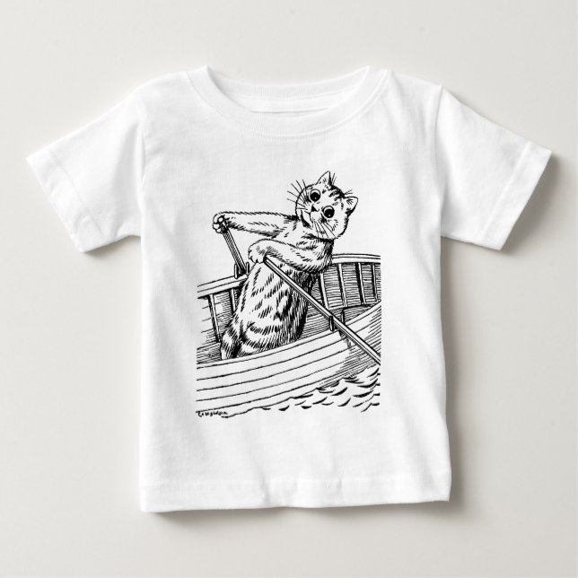 Katt paddlar båten, Louis Wain T Shirt (Framsida)