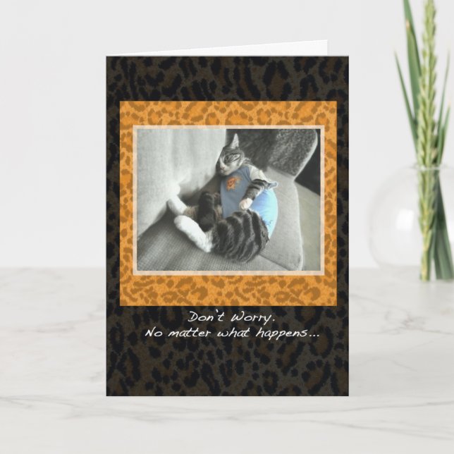 Katt Pajamas hurrar upp kort (Framsida)