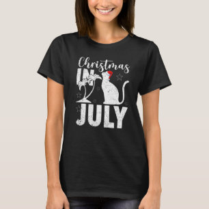 Katt Palmkrona Tomtehatt Katt Jul I Juli Sommar T Shirt