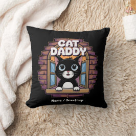 Katt pappa Extraordinaire, den bästa katten Pappa Kudde