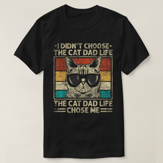 Katt Pappa Life Fars dag Kat pappa Kitten T Shirt (Design framsida)
