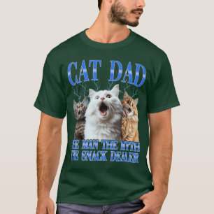 Katt Pappa Mamma Mycket God Snabbmat Handlare fami T Shirt