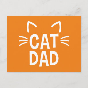 Katt Pappa med Öron och whisky Vykort
