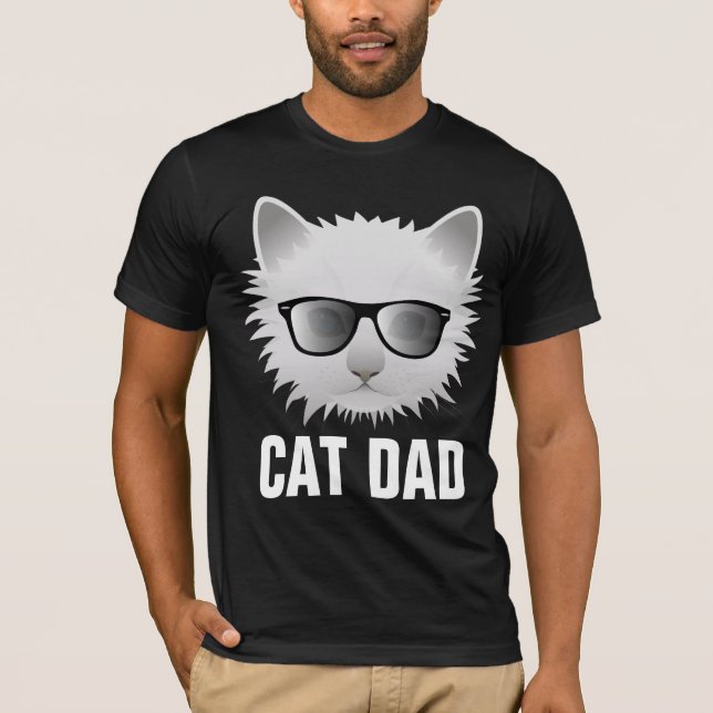 KATT PAPPA, ROlig KATT T-SHIRT (Framsida)