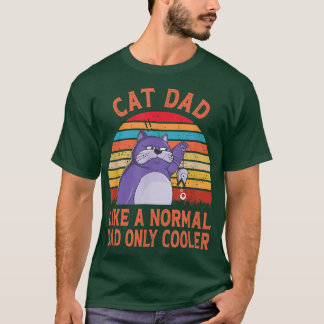 Katt Pappa som en vanlig Pappa-Coola, en udda katt T Shirt