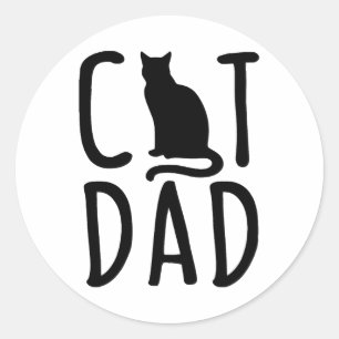 katt pappa svart katt söt kärlek min bästa vän dju runt klistermärke