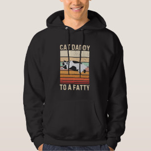 Katt pappa till en fet katt i Pappa, klöver, ägare Hoodie