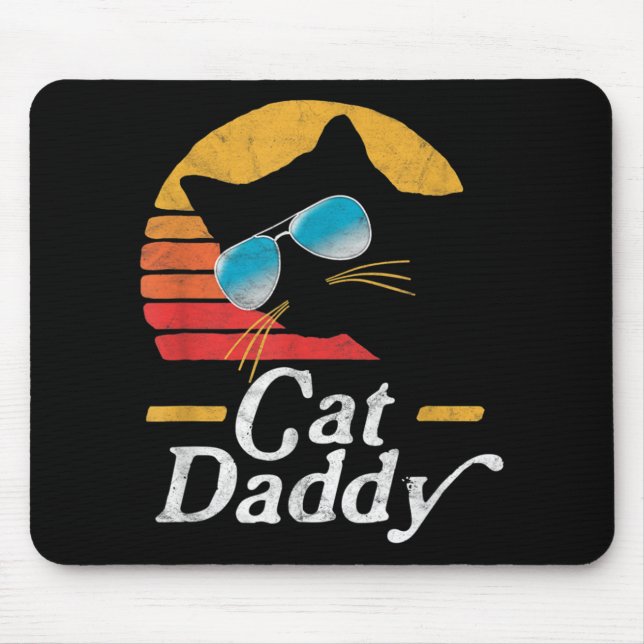 Katt pappa Vintage 80s Musmatta (Framsidan)