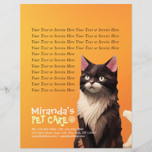 Katt, Papper klippt konst, Djuromsorgt livsmedelsb Reklamblad