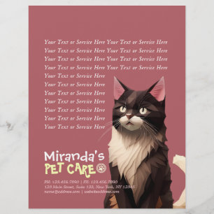 Katt, Papper klippt konst, Djuromsorgt livsmedelsb Reklamblad