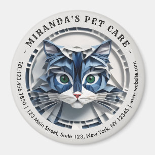 Katt Papper Origami Djuromsorg Grooming Animal Cli Magnet