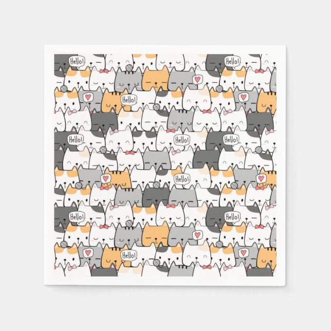 Katt Pappersservett (Framsidan)