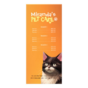 Katt Pappra karvar Djuromsorga Klinisk Pris djurli Reklamkort
