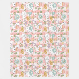 Katt Pastell Fika Rosa Fleecefilt