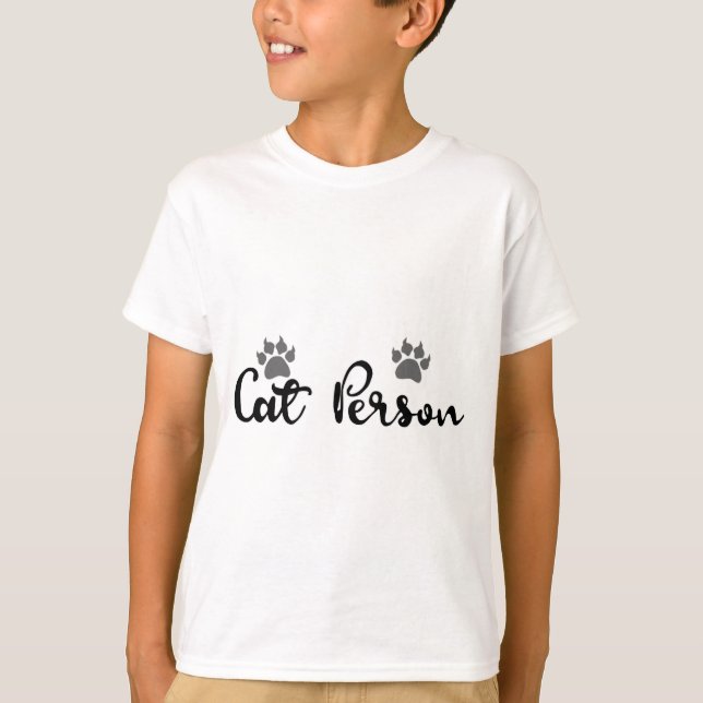 Katt Person Typografi Konst Tröja (Framsida)