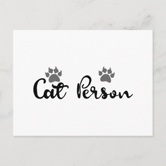Katt Person Typografi Konst Vykort (Framsida)