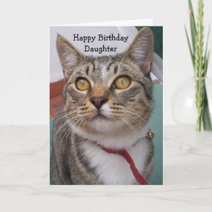 Katt Personlig Dotter Birthag Kort
