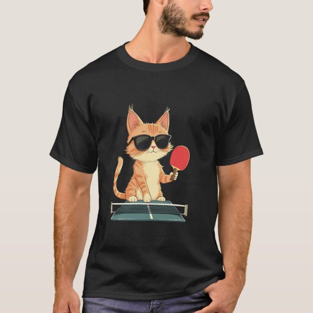 Katt Ping Pong T Shirt (Framsida)