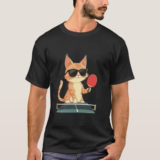Katt Ping Pong T Shirt (Framsida)
