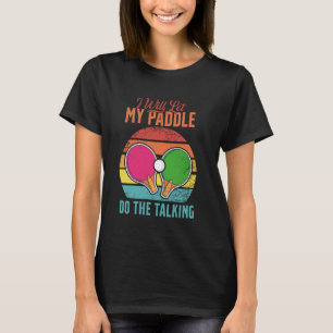 Katt Pingis Spelare - Paddle Spel Sportturnering T Shirt