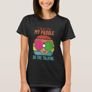 Katt Pingis Spelare - Paddle Spel Sportturnering T Shirt