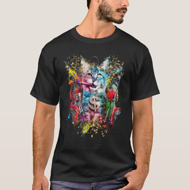 katt pop katt gangster t shirt (Framsida)
