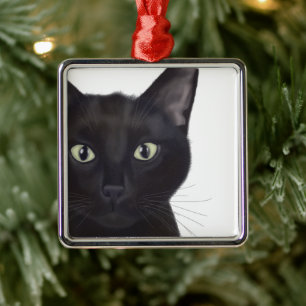 Katt, Porträtt av Gus Julgransprydnad Metall