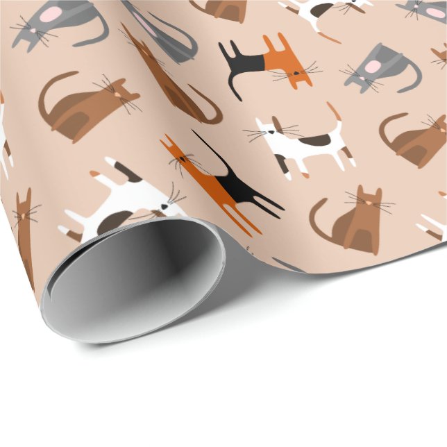 Katt Presentpapper (Rullad Hörn)