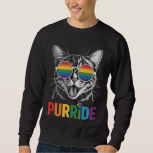 Katt Pride Hbtq Regenbåge Hbtqi Stolt Lång Ärmad Tröja