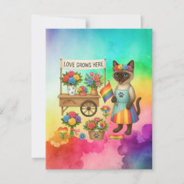 Katt Pride Klor Katt-inspirerat Pride HBTQ Vykort