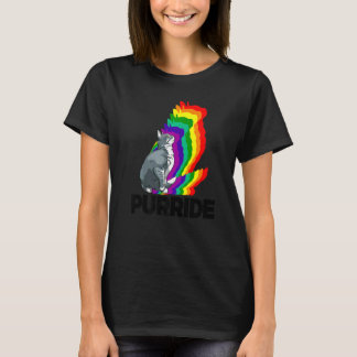 Katt Pride Purride Katt Regnbåge Färg Katt Kattu T Shirt
