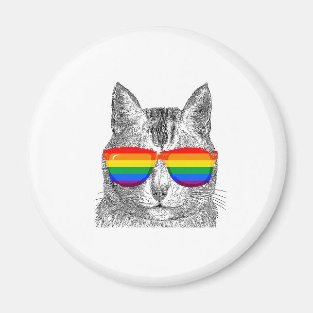 Katt-Pride Solglasögon Magnet (Framsidan)