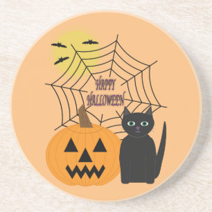 Katt & Pumpkin Halloween Underlägg