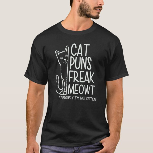Katt Puns   Kattunge Katt  Grafisk T Shirt (Framsida)