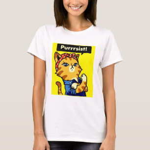 Katt purrsistens, kattutplåning t shirt