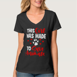 Katt räddar den här flickan till Spara djur T Shirt