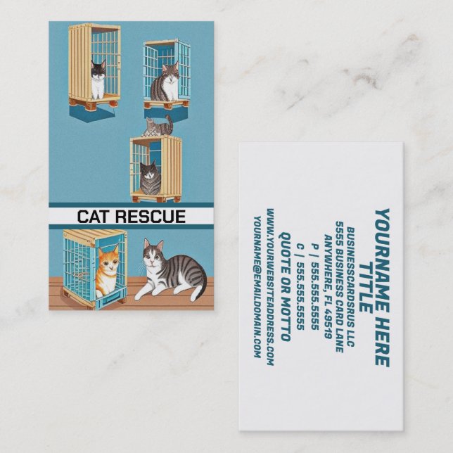 Katt-Rädding Visitkort (Fram/baksida)