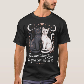 Katt räddning talesätt för vildkatt djur t shirt
