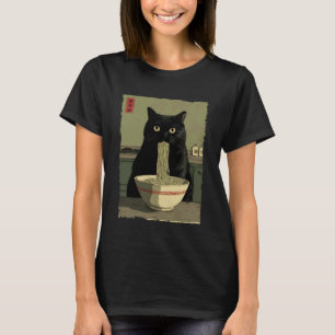 Katt Ramen Estetisk Japansk Ukiyo-e Konstverk Anim T Shirt