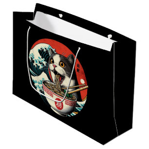 Katt Ramen Japansk Konst Vintage Stil