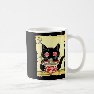 Katt Ramen Japanska Roliga Grafiska Tees Kawaii An Kaffemugg