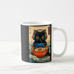 Katt Ramen Japanska Roliga Grafiska Tees Kawaii Ka Kaffemugg