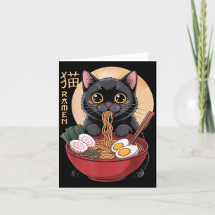 Katt Ramen Roliga Grafiska T-shirts Japanska Kawai Kort