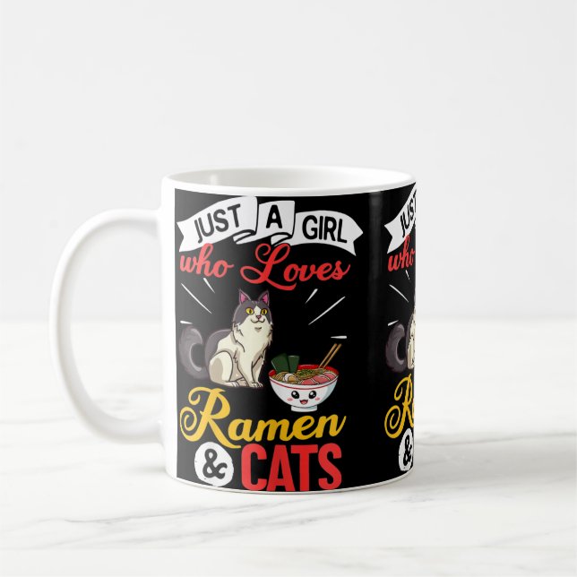 Katt Ramen-skål Kycklingnudelsoppa Japansk  Kaffemugg (Vänster)