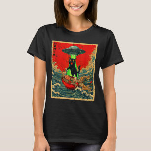 Katt Ramen Ufo Japansk Anime Grafiska T-shirts Män